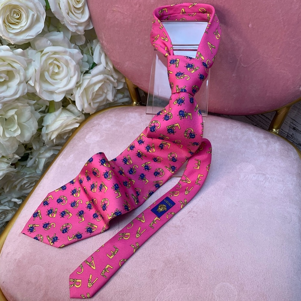 Versace Pink Ladybug tie RARE